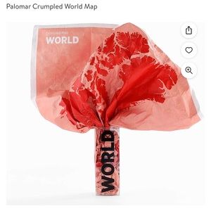 Palomar Accents | Palomar Brand Crumpled World Map by Bloomingdales